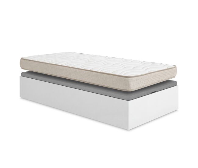 Pack ahorro juvenil canapé abatible nest con colchón viscoelástico nova 90 x 190 cm