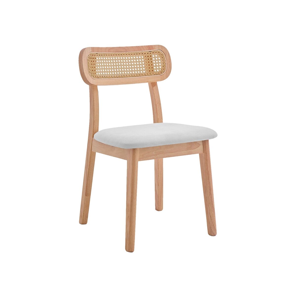 Set de 2 sillas de comedor en madera y ratán Olive - Homekit