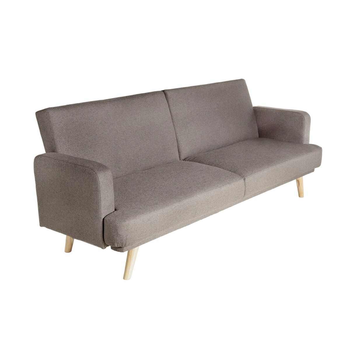 sofa cama de 3 plazas rene - color gris oscuro - homekit