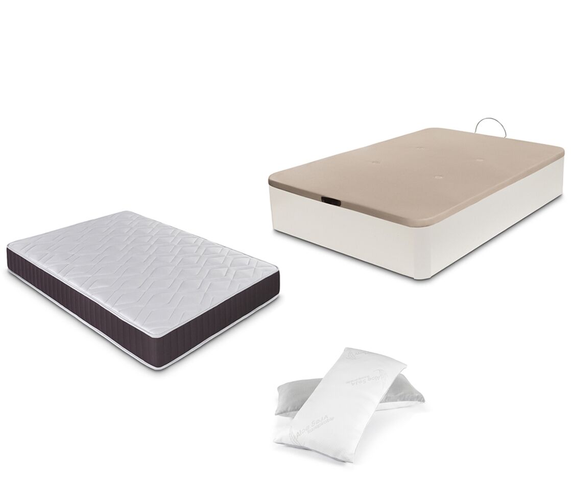 Pack canapé abatible + Colchón viscoelástico + Almohada Regalo