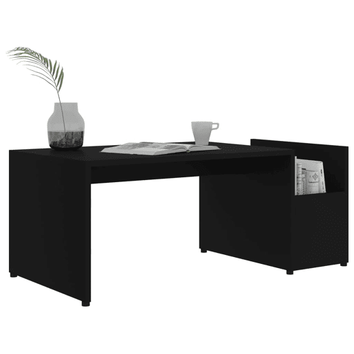 Mesa de Centro, Mesa baixa, 90x45x35 cm derivados de madeira preto