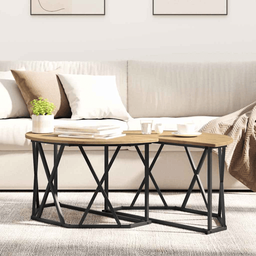 Mesa de Centro, Mesa baixa, Carvalho Artesanal 80 x 80 x 42 cm