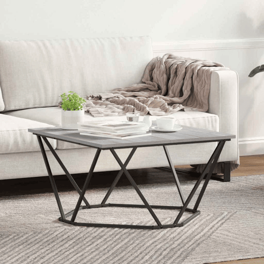 Mesa de Centro, Mesa baixa, Cinza Sonoma 80 x 80 x 45 cm