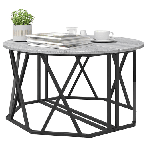 Mesa de Centro, Mesa baixa, Cinza Sonoma 80 x 80 x 42 cm