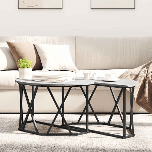 Mesa de Centro, Mesa baixa, Cinza Sonoma 80 x 80 x 42 cm