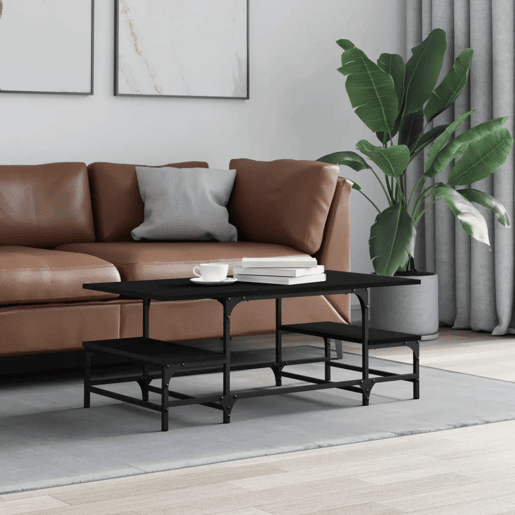 Mesa de Centro, Mesa baixa, 100x50,5x40 cm derivados de madeira preto