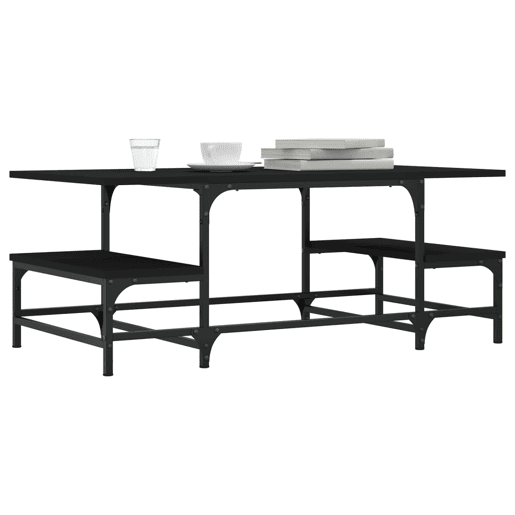 Mesa de Centro, Mesa baixa, 100x50,5x40 cm derivados de madeira preto