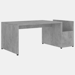 Mesa de Centro, Mesa baixa, 90x45x35 cm derivados madeira cinzento cimento