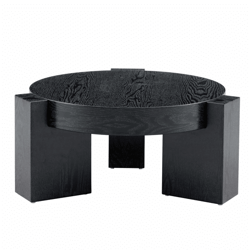 Conjunto de mesas de centro separáveis - tampo em vidro cinzento transparente, estrutura em MDF com efeito de madeira preta, design modular flexível - preto
