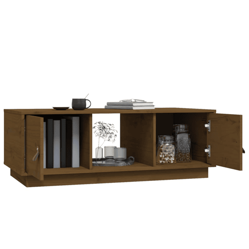 Mesa de Centro, Mesa baixa, 100x50x35 cm pinho maciço castanho mel