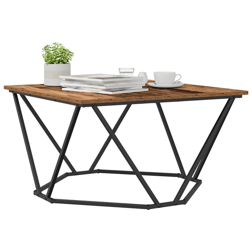 Mesa de Centro, Mesa baixa, Madeira Antiga 80 x 80 x 45 cm
