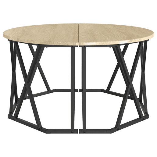 Mesa de Centro, Mesa baixa, Carvalho Sonoma 80 x 80 x 42 cm