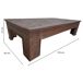 Mesa de centro de madera acabado artesanal 150x85 Mesa de centro de madera acabado artesanal 150x85 Marrón