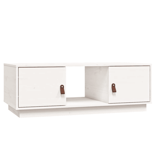 Mesa de Centro, Mesa baixa, 100x50x35 cm pinho maciço branco