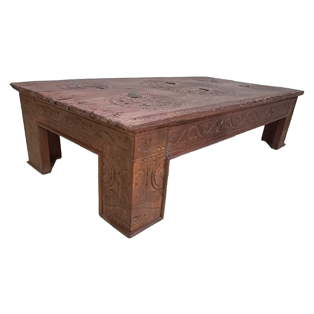 Mesa de centro de madera acabado artesanal 150x74