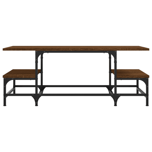 Mesa de Centro, Mesa baixa, 100x50,5x40 cm deriv. madeira carvalho castanho