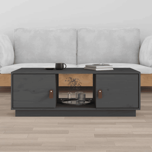 Mesa de Centro, Mesa baixa, 100x50x35 cm pinho maciço cinza