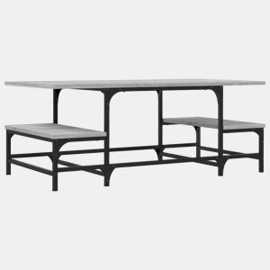Mesa de Centro, Mesa baixa, 100x50,5x40 cm derivados de madeira cinza sonoma