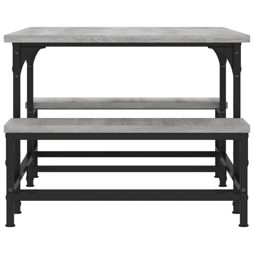 Mesa de Centro, Mesa baixa, 100x50,5x40 cm derivados de madeira cinza sonoma