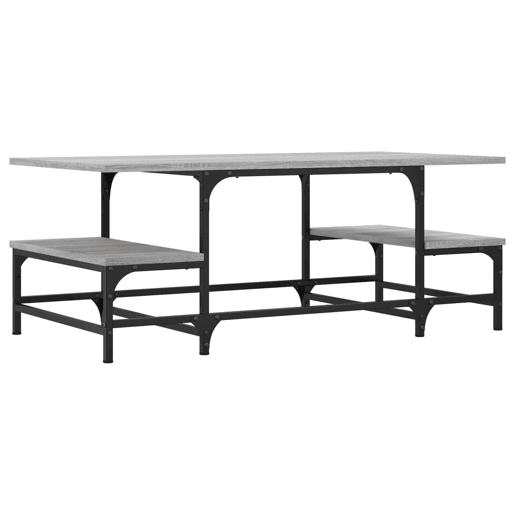 Mesa de Centro, Mesa baixa, 100x50,5x40 cm derivados de madeira cinza sonoma