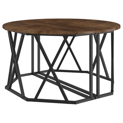 Mesa de Centro, Mesa baixa, Carvalho Defumado 80 x 80 x 42 cm
