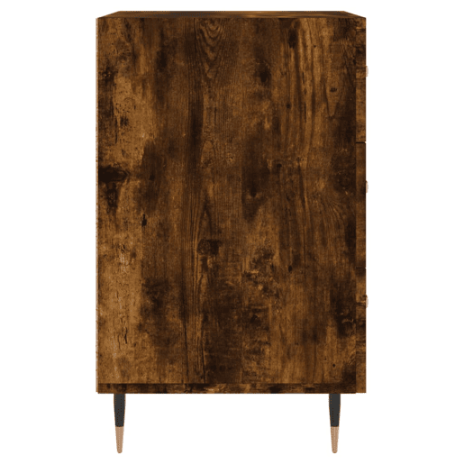 Soluna Home - Mesas de cabeceira Madeira trabalhada e ferro 40 x 40 x 66 cm