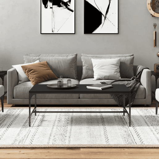 Mesa de Centro, Mesa baixa, 100x50x35 cm derivados de madeira preto