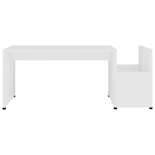 Mesa de Centro, Mesa baixa, 90x45x35 cm derivados de madeira branco
