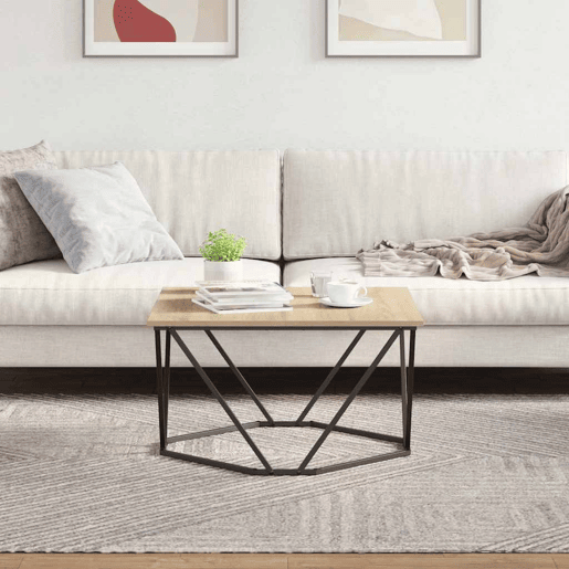 Mesa de Centro, Mesa baixa, Carvalho Sonoma 80 x 80 x 45 cm
