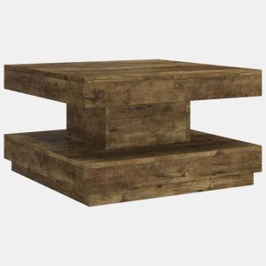 Mesa de Centro, Mesa baixa, 60x60x35 cm MDF castanho-escuro