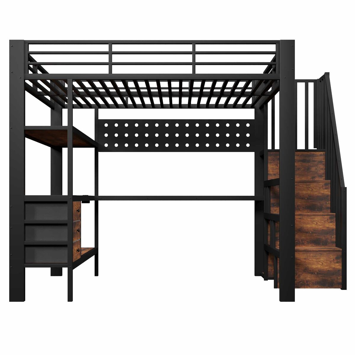Cama alta para niños 251x146 Negro