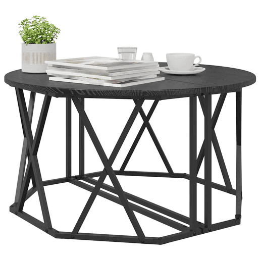Mesa de Centro, Mesa baixa, Carvalho Preto 80 x 80 x 42 cm
