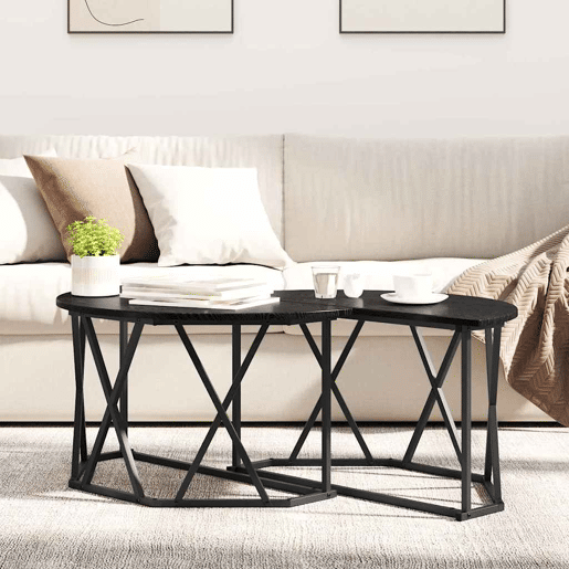 Mesa de Centro, Mesa baixa, Carvalho Preto 80 x 80 x 42 cm