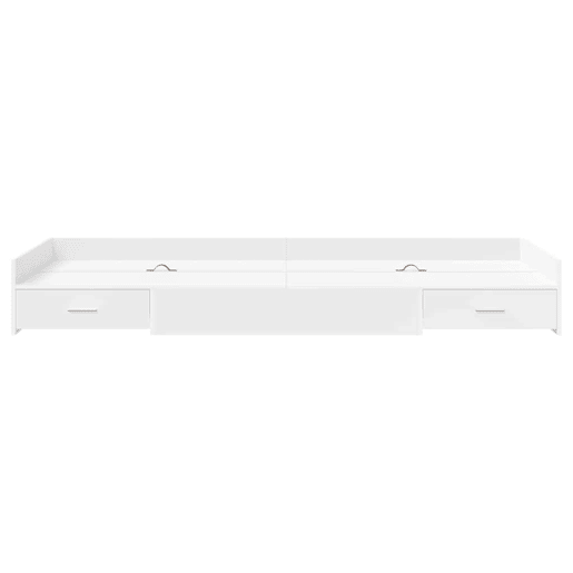 Estrutura de cama de solteiro para adultos Branco 80 x 200 cm Madeira processada