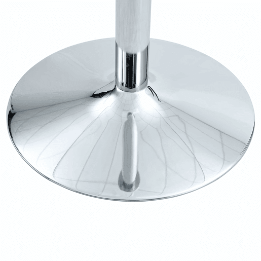 Mesa de centro redonda 85x76 cm - Design minimalista de luxo - Prateada e transparente