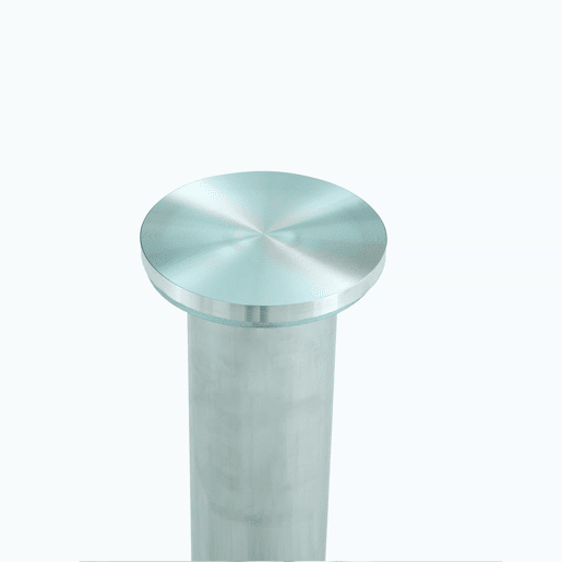 Mesa de centro redonda 85x76 cm - Design minimalista de luxo - Prateada e transparente