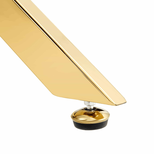 Mesa de jantar redonda de 88 cm - design moderno e minimalista em vidro temperado com estrutura metálica dourada, ideal para espaços pequenos (2 a 4 pessoas) - dourado transparente