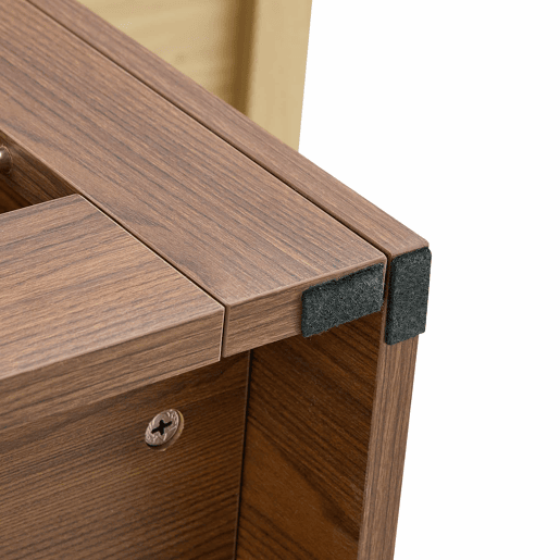 Mesa de jantar extensível 130160 cm - com espaço de arrumação, estrutura em MDF, para 4-8 pessoas - cor madeira naturalnogueira