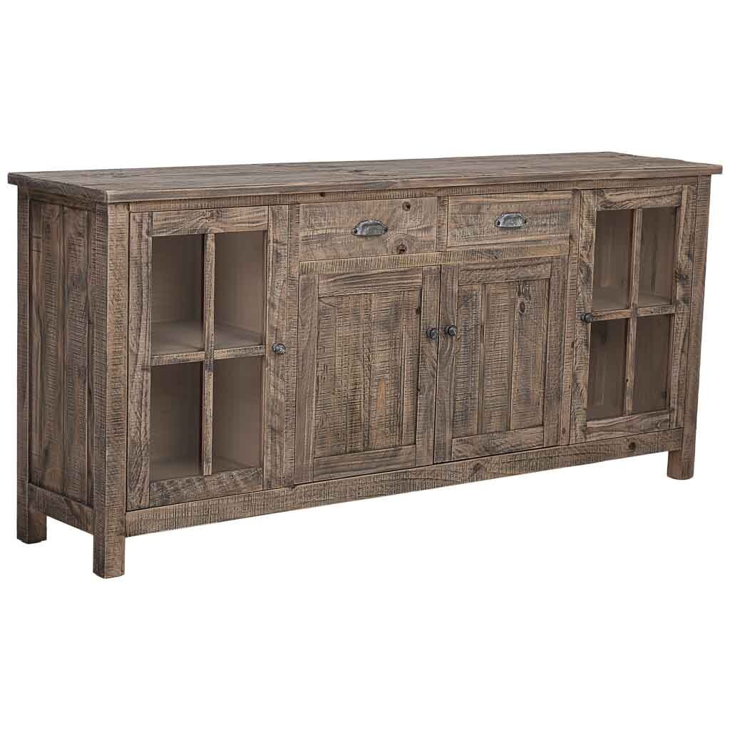 Aparador de madera marrón 80x40x180h cm