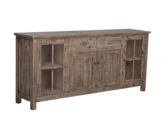 Aparador de madera marrón 80x40x180h cm