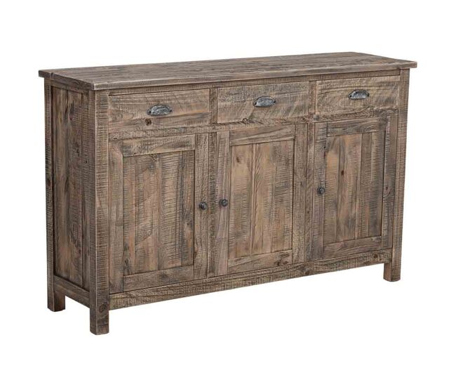 Aparador de madera marrón 140x40x86.5h cm