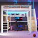 Cama alta para niños 251x146 Cama alta para niños 251x146 Blanco