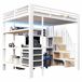 Cama alta para niños 251x146 Cama alta para niños 251x146 Blanco