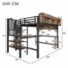 Cama alta para niños 255x164 Cama alta para niños 255x164 Negro