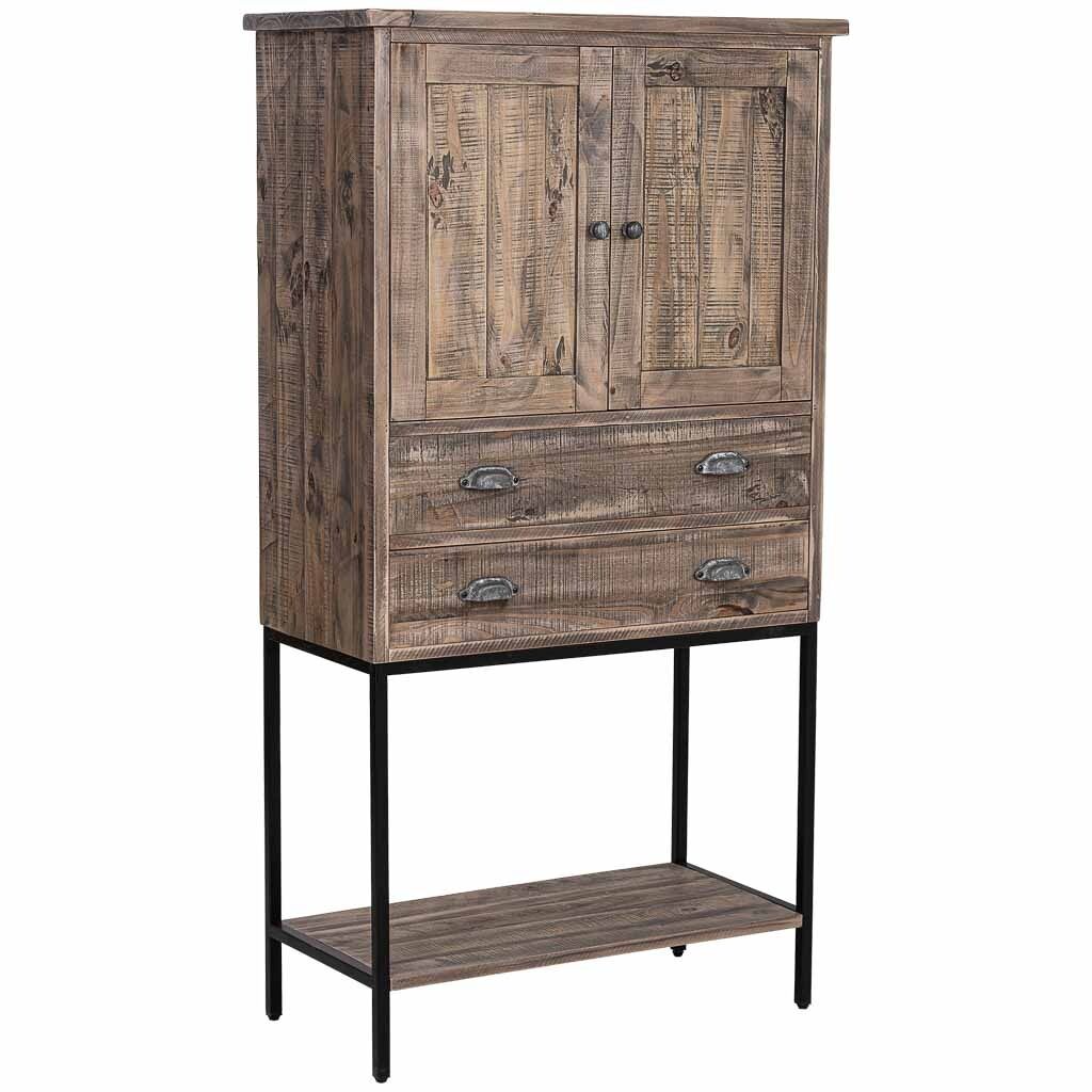 Armario de madera marrón 81x40x152h cm