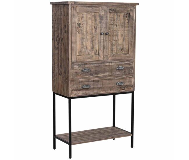Armario de madera marrón 81x40x152h cm