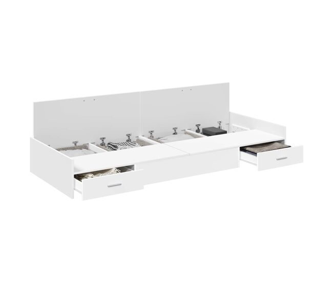 Estructura de cama individual para adultos con cajón - 100 x 200 cm madera contrachapada
