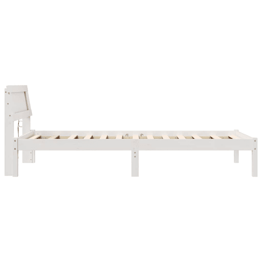 Estrutura de cama de solteiro para adultos com Cabeceira - Branco 100 x 200 cm
