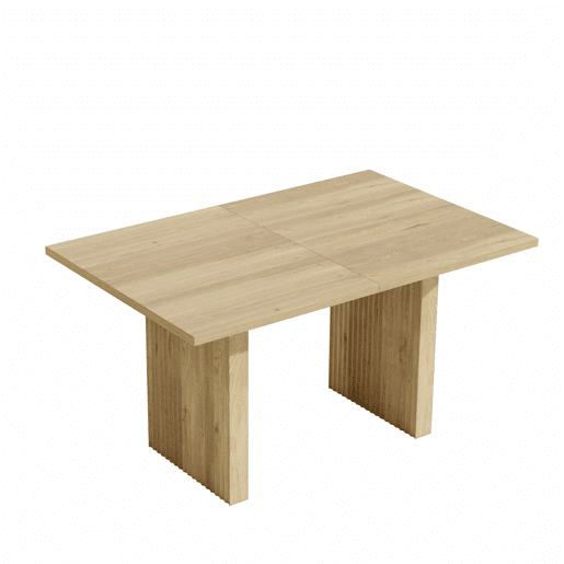 Mesa de jantar extensível 140200 x 90 cm - para 6-8 pessoas, tampo retangular, tampo reforçado, estilo simples - cor carvalho