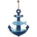 Figura de decoración colgante ancla Figura de decoración colgante ancla Azul